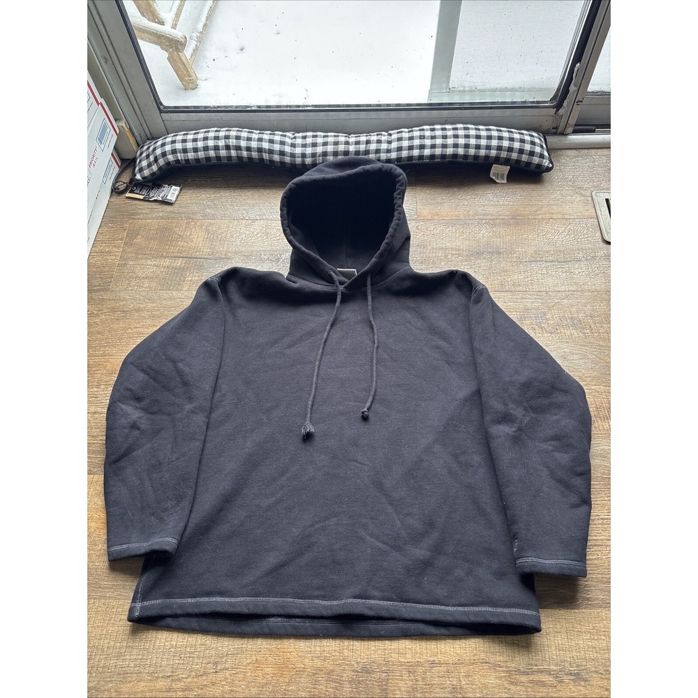 Aritzia TNA Sweatfleece Cozy Fleece Black Hoodie Mega Size 1 Super Comfy!